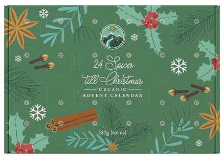 Gewürz Adventskalender 2024 von Alpi Nature, Weihnachten Gewürze Geschenkset, Weihnachtskalender 2024, BIO Gewürzmischungen in 24 Gläsern, BIO Gewürze Set, Gewürze zum Kochen, Advent Calendar