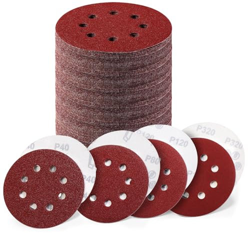 Blendura Dischi Abrasivi 125mm, 80 Pezzi di Carta Vetrata P40/P80/P120/P320 per Levigatrice