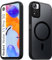 Tawarror Magnetische für Xiaomi Redmi Note 11 Pro 5G/4G Hülle, Matt Transluzente Handyhülle für Redmi Note 11 Pro PC Rückseite Kratzfest TPU Fallschutz Anti-Fingerabdruck Schutzhülle, Schwarz ﻿