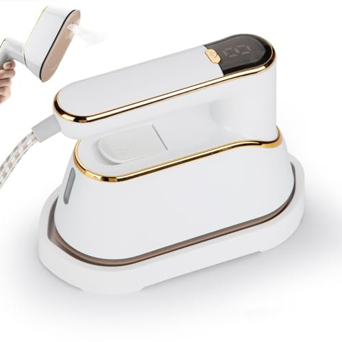 2 IN 1 Mini Travel Clothes Steamer, Portable Steam Iron, Handheld Clothing Steamer for Garment With LCD Screen, 15S Fast Heating, Travel College Dorm Home Essentials