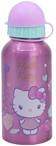 ms móvil shop Botella de Aluminio Hello Kitty con capacidad de 400 ml para niños Cantimplora Infantil con Boquilla | Producto Oficial