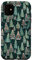 iPhone 11 Green Winter Forest Tree Pattern Case