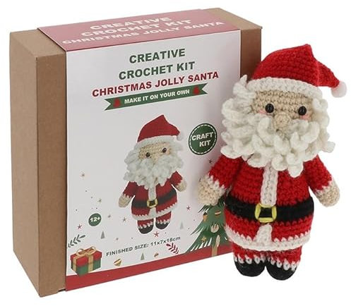 Joe Davies Creative Crochet Kit, Christmas Jolly Santa