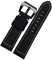 NVVVNX 20mm 22 mm 24 mm 26 mm echter Leder Retro Man Uhrenband für Panerai PAM111 441 Kaufmanns -Wachband -Handgelenksgurt(Black black,20mm)