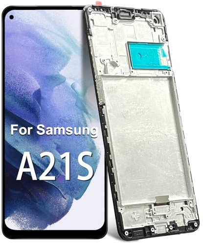 DTD LCD Bildschirm für Samsung Galaxy A21s SM-A217F, SM-A217F/DS, SM-A217F/DSN, SM-A217M, SM-A217M/DS, SM-A217N Ersatz Display Touchscreen Digitizer Reparaturteile (6,5 Zoll, Schwarz mit Rahmen)