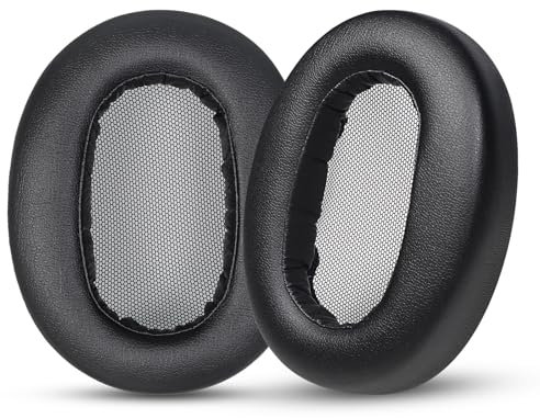 Joghaw Replacement Ear Pads for Headphones - Compatible for Sony MDR-1AM2 | Premium Protein Leather Cushions with Soft Memory Foam for Comfort - Black