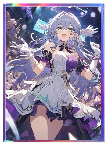 60 Stück holografische Sammelkartenhüllen für MTG HD Printing Card Sleeves Anime Kartenhüllen Schutzhüllen 67 mm x 92 mm für PTCG/TCG