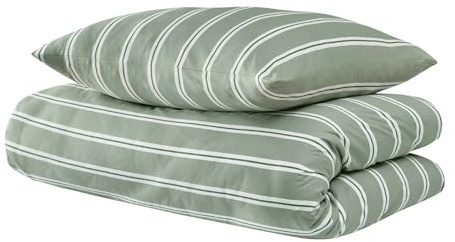 Uncover by Schiesser Bettwäscheset Colorado - Renforcé - 2-teilig - 135x200cm - Grün