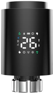 Tuesoa Tuya Smart ZigBee Heizkörperantrieb TRV Programmierbares Thermostatisches Heizkörperventil App-Fernbedienung Langlebig Schwarz