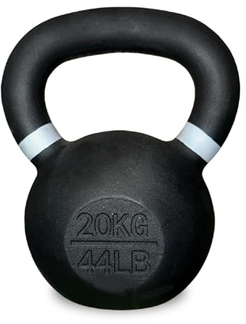 Cast Iron Kettlebell Weight Set 4Kg–32Kg Strength Training Equipment for Home Gym, Fitness, Bodybuilding & Full-Body Workout (Single, 20Kg)