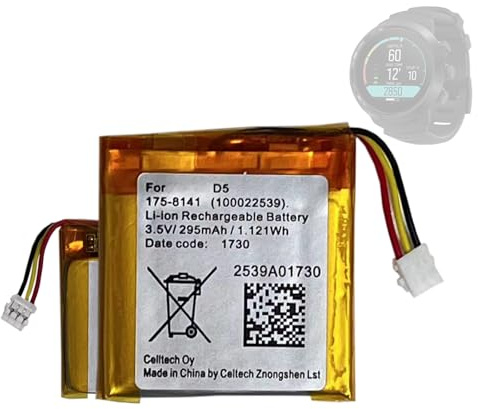 HIGHAKKU Ersatzakku Batterie 175-8141 kompatibel mit Suun-to 9,Suun-to D5 Smartwatch & Fitness Armband