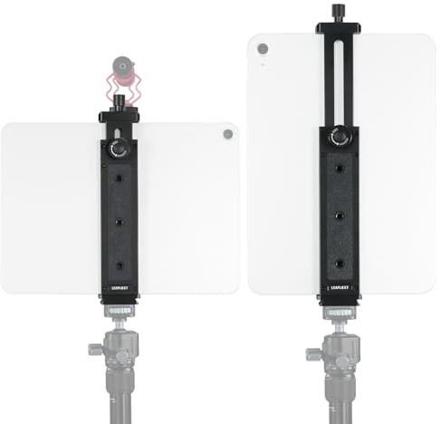 LEAPLIEXT Tripod Mount Adapter for iPad，Aluminum Alloy Adjustable Clamp,1/4 Screw and Arca-Swiss Quick Release，Compatible with 7.9- to 12.9-inch Samsung tablets and iPad Air/Pro。