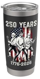250 Anniversary USA Patriotic 2026 250th 4th of Juli Vintage Doppelwandiger Edelstahl-Thermobecher