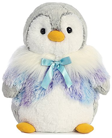 Aurora 73949 - Pompom Penguin Panache Plüschtier, 29 cm, violett
