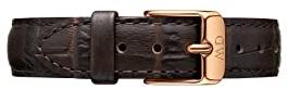 Daniel Wellington Petite York, Braun/Roségold Uhrenarmband, 14mm, Leder, für Damen