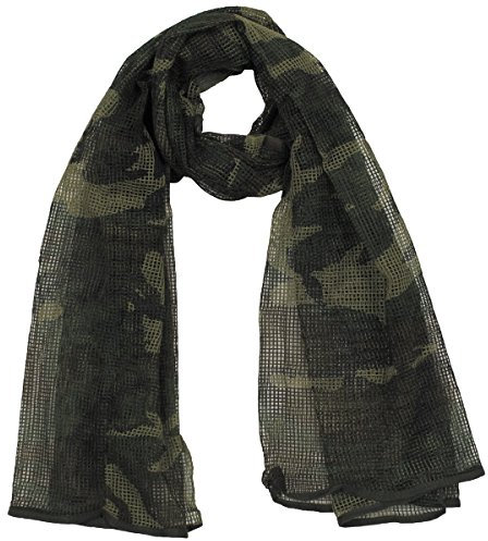 MFH Netzschal Tarnschal 190 x 90 cm Schal Halstuch Kopftuch Tarnschal Camouflage (Woodland)