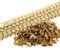 10 bandes de clous tapissier + 180 clous - Lentille Fer - Laitonné - Ø11mm - Clous tapissier en bande