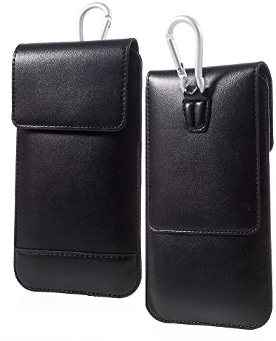 DFV mobile - Gürtel-Fall-Abdeckung Etui Hülle Vertikale mit Doppeltasche für Caterpillar CAT S61 - Schwarz