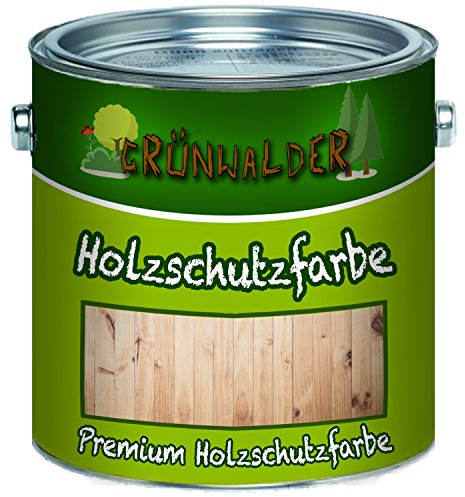 Grünwalder Wetterschutzfarbe premium Holzschutzfarbe hochdeckende Holz-Farbe (5 L, Farblos)