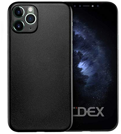 doupi UltraSlim Hülle kompatibel für iPhone 11 Pro (5,8 Zoll), Ultra Dünn Fein Matt Handyhülle Cover Bumper Schutz Schale Hard Case Taschenschutz Design Schutzhülle, schwarz