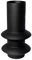 LaLe Living Vase SEMRA in Schwarz mit strukturierter Oberfläche aus Eisen, 11 x 19,5 cm als dekorative Tischdeko oder Blumenvase im Wohnzimmer, Büro und Küche