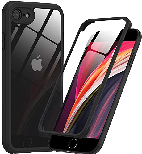Phoneaura iPhone 7 iPhone 8vorne und hinten 360 Grad Handyhülle aus Glas Fullcover Zwei Seiten Ganzkörper Case mit Zwei Panzerfolien (Vollschutz, Komplettschutz, Displayschutz)