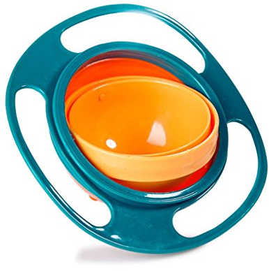 Vokmon Universal-Gyro Bowl Anti Spill Bowl Glatte 360 Grad Rotation Gyroscopic Schüssel für Baby