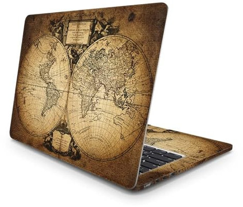 Sticker Master Old Historic World Map Art Laptop Vinyl Sticker Skin Cover 13 14 15 Inch Notebook Decal for MacBook Asus Acer Hp Lenovo Huawei Dell Ms Toshiba 14 inch (35x26 cm)