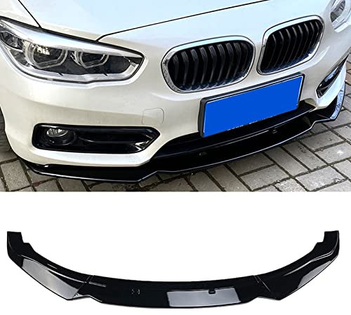 YYBHSD FüR BMW 1er F20 F21 116i 118i 120i 2015-2019 Kohlefaser-Optik/GläNzend Schwarz Frontspoiler Lippe Allgemeine StoßStange Modellauto UnterköRper-Kit