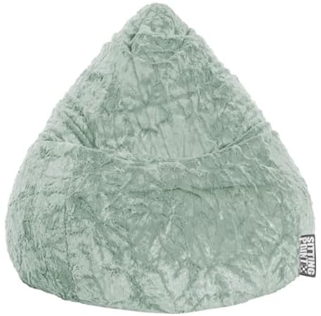 Sitting Point Sitzsack Fluffy L ca. 120 Liter Salbei
