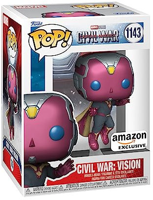 Funko Pop! Marvel: Civil War Build A Scene - Vision 1st - Captain America - Amazon Exclusive - Collectable Vinyl Figure - Gift Idea - Official Merchandise - Toys for Kids & Adults - Movies Fans