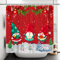 Bovlleetd 180x180cm Weihnachtsmann Duschvorhang Midnight Elk Flying Moon Badezimmer Dekovorhang Snow Village Pine Duschvorhang Wasserdichter Badewannenvorhang mit Haken