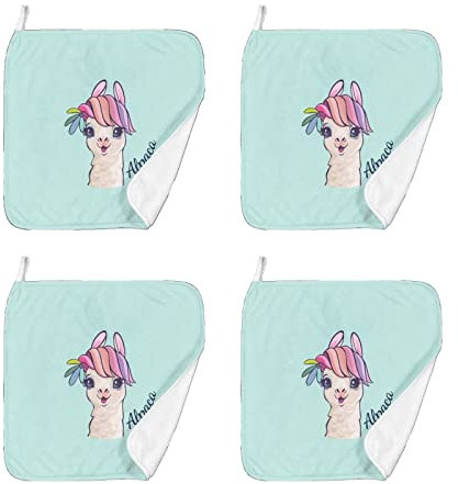 Xoenoiee Küchentücher, 4 Stück, Alpaka-Druck, Geschirrtuch, ultraweich, sehr saugfähig, Bar-Handtücher oder Geschirrtücher für Küche, Badezimmer, Dekoration