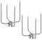 SUBTLETY 100x85mm BBQ Grillspieß Fleischnadeln 2 Stück Edelstahl Drehspieß Feststellschraube Set Mobile Gasgrill Fleischklammer Grilldrehspieße Rotisserie Grillgabeln für Camping Picknik