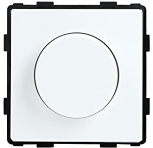 Luxus-Time Wippschalter Lichtschalter Steckdosen Glas Rahmen Unterputzdose UP Schuko Wipp Wandschalter Einbau Kippschalter Weiß (Modul: Wipp 1-Fach Dimmer)