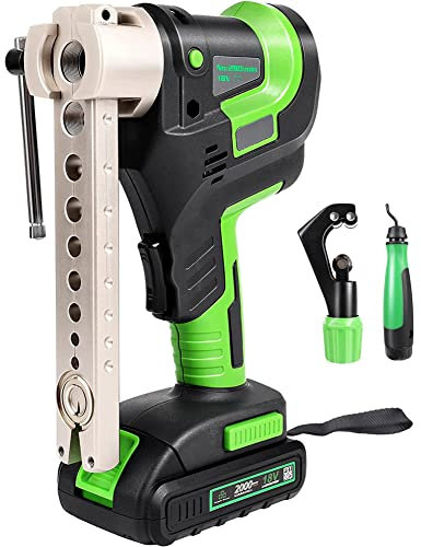 Kit de herramientas de abocardado eléctrico, kit de herramientas de expansión de tubos de 1/4-3/4, herramienta de abocardado excéntrica HVAC de abocardado rápido en 5 segundos, herramienta eléctrica