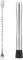 Pestello da Cocktail e Cucchiaio da Cocktail in Acciaio Inox, 25cm Martello per Ghiaccio Tritato e 26cm Cucchiai per Miscelare per Mojito e Bevande a Base di Frutta (Set di 2)