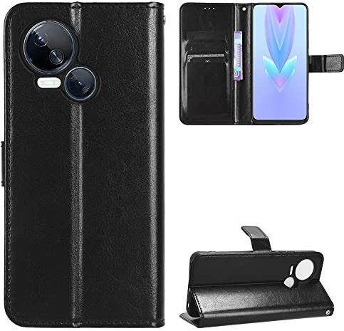 BellaCase Tecno Spark 10 5G Coque [Étui Portefeuille] [Fonction Support] [Slots pour Cartes] [Couverture à Rabat Magnétique] Compatible avec Le Smartphone Tecno Spark 10 5G(Noir)