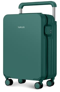 TUPLUS Koffer Trolley ABS Rollkoffer mit 4 Rollen Reisekoffer Handgepäck Hartschalenkoffer mit TSA Schloss, Impression Serie,67.5 x 45.5 x 25 cm/ 61L,Grün