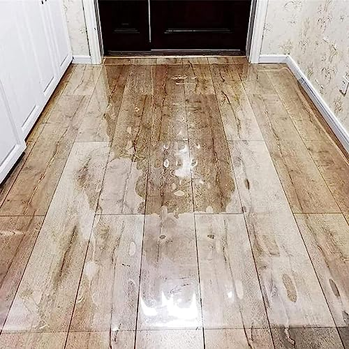 Clear PVC Door Mat, 2mm Thick Transparent Office Chair Mats, Easy to Clean Floor Protector Mat - Length 1m 2m 3m 4m 5m 6m (Size : 60x200cm-1)