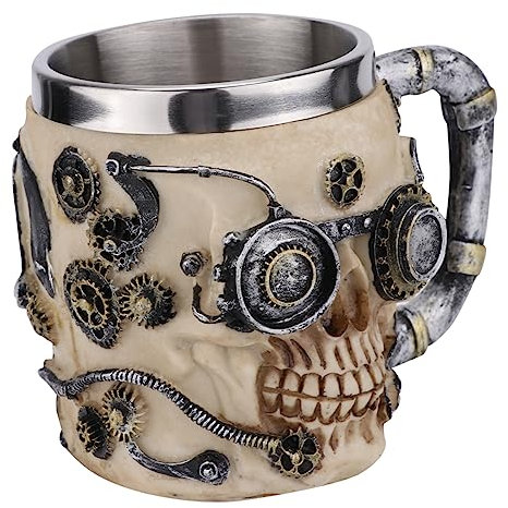 Milisten Taza De Calavera Para Bar Hogar Elegante Recipiente De Resina Jarra Vikinga Con Diseño De Calavera Jarra De Cerveza Con Calavera Para Beber