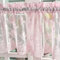 Kotile Durchsichtiger Querbehang für Fenster, rustikales Blumenmuster, kurze Spitze, Café-Vorhang, 45,7 cm Länge, lichtfilternde Stangentasche, Spitzenvolant, 132 x 45,7 cm, 1 Panel, Rosa