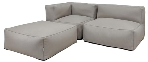 osoltus Premium Modular Lounge Emilia 3tlg. Axroma Olefin Charcoal grau