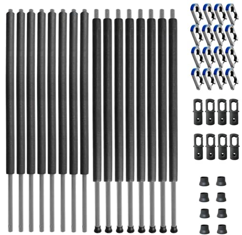 Baunsal® Trampolin Netzstangen 8 x Ø 28 x 1,2 mm x 255,5 cm (FGOS) Ersatzteile Netz Stangen Netzpfosten Netzstangen Rohre Stangen Ersatz