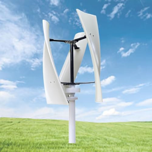 Lakenbroade Generatore Eolico 12V 8000W, 3 Pale A Spirale Ad ASSE Verticale Energia Eolica Generatore Eolico Maglev Energia per Giardino Domestico Barca-Marine Monitoraggio Industriale,24V