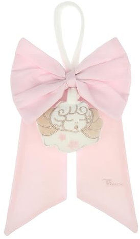 THUN, Fiocco Nascita Lei in Cotone e Poliestere, Linea Baby, Idea Regalo per Bambini e Neonati, Fiocco 15 x 12 cm, Nastri 16 x 16 cm