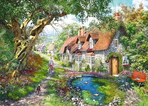 Ravensburger Down the Lane No.1 Flower Hill Lane 1000 Piece Jigsaw Puzzles for Kids Age 12+