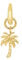 Amor Charm 925 Sterling Silber Damen Charms, 1,9 cm, Gold, Palme, Kommt in Schmuck Geschenk Box, 2038518