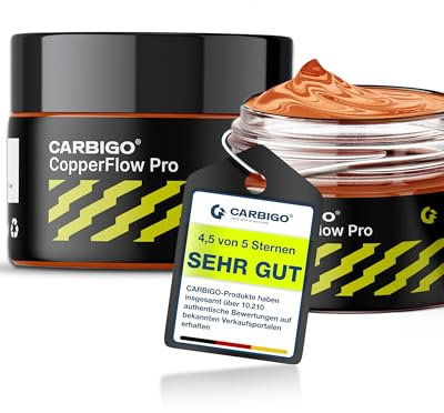 CARBIGO Kupferpaste für Bremsen, Reifenmontagepaste und Radnabenpaste I Keramikpaste ohne Mikroplastik, pflanzlich I Kupferpaste hitzebeständig für Kfz, Montagepaste Fahrrad und Motorrad, 50ml