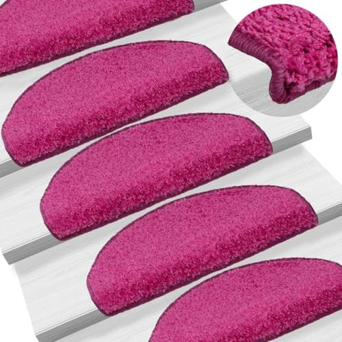 AUUIJKJF Home Items, Teppich-Stufenmatten 15 Stück, Rosa, 65 x 21 x 4 cm, passend für Möbel